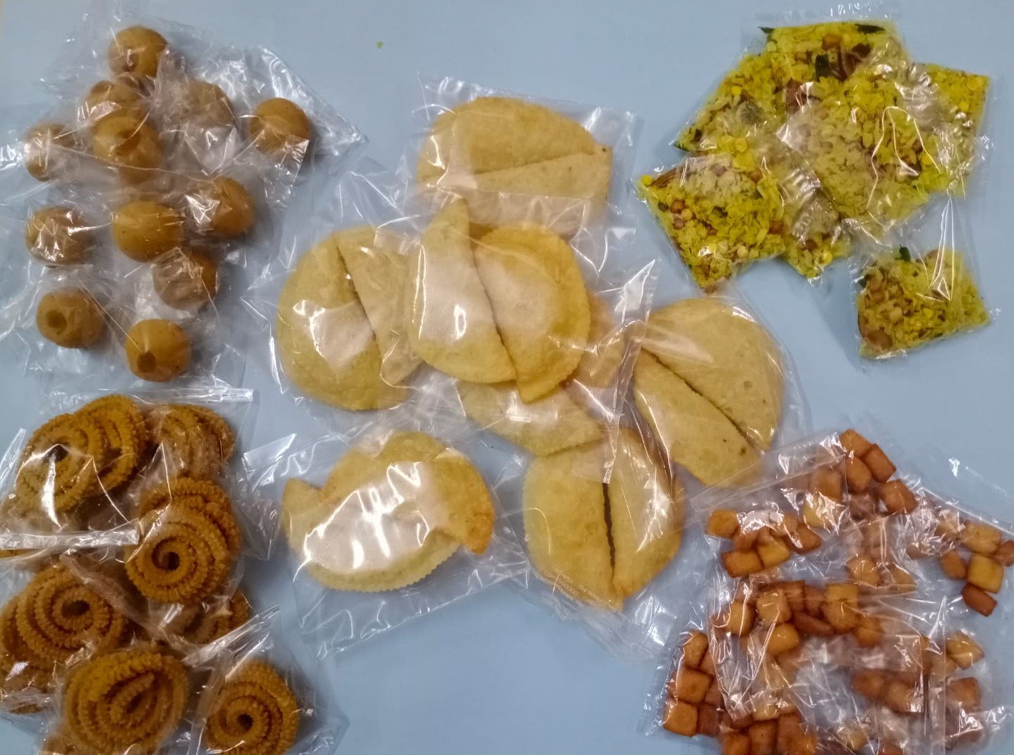 Chakli, shankarpali, laddoo and other snacks