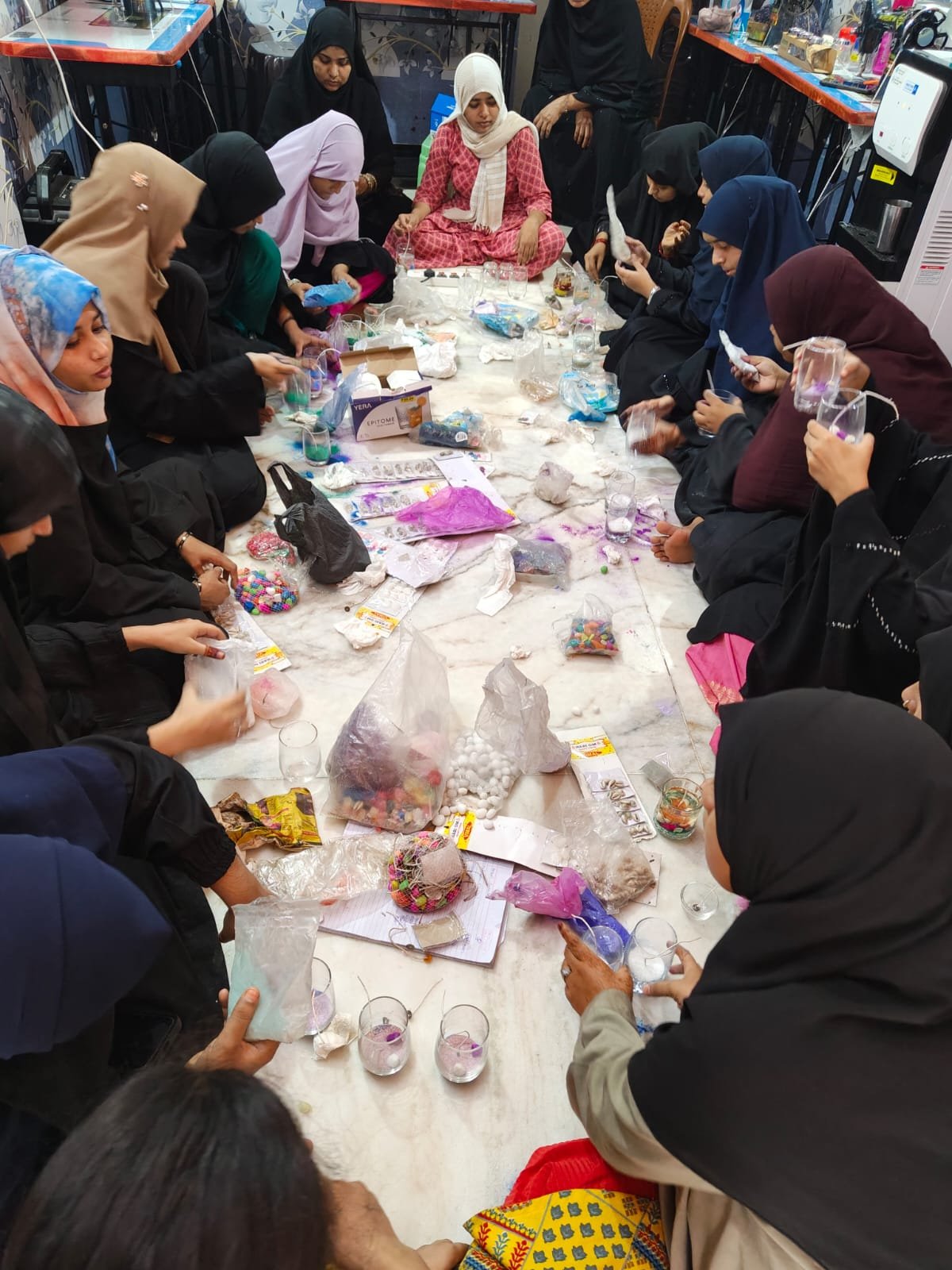 Beneficiaries at a vocational stall