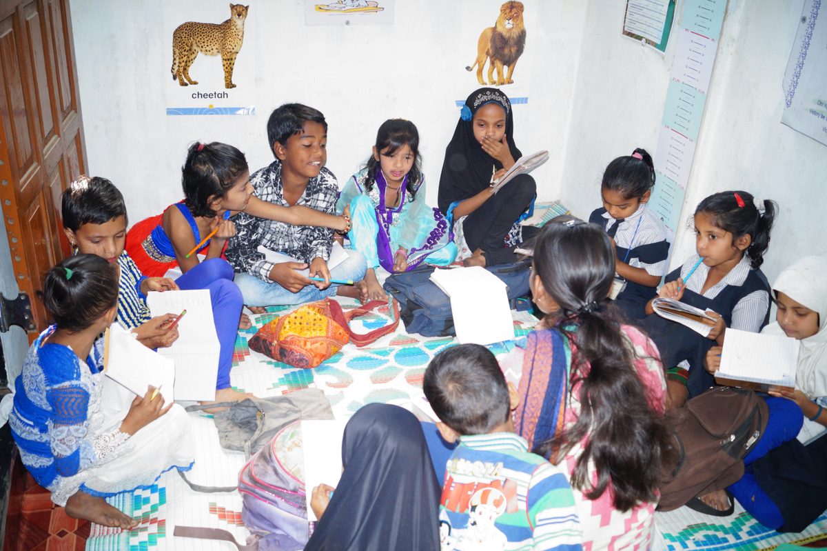 Children learning at a Karunya Trust education programme (photo 2 of 18)